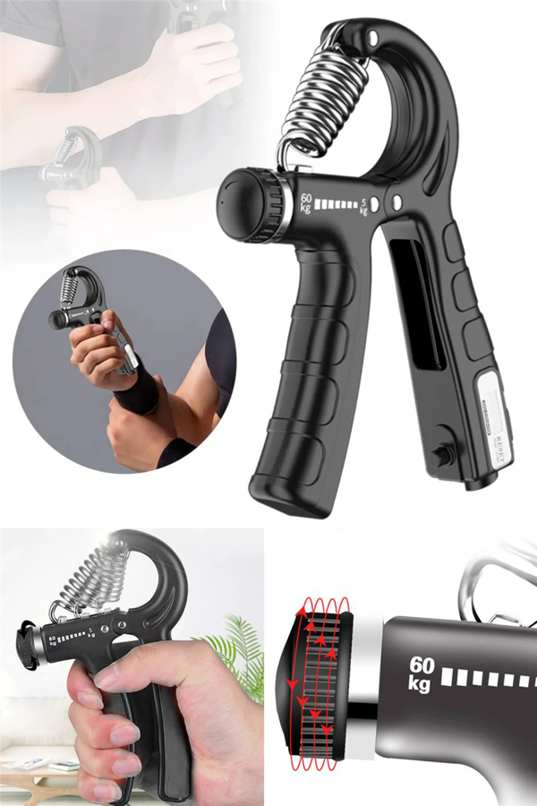 Konforlu 5-60 Kg Ayarlanabilir Sayaçlı El Ve Bilek Güçlendirici Fitness Egzersiz Yay - Image 1