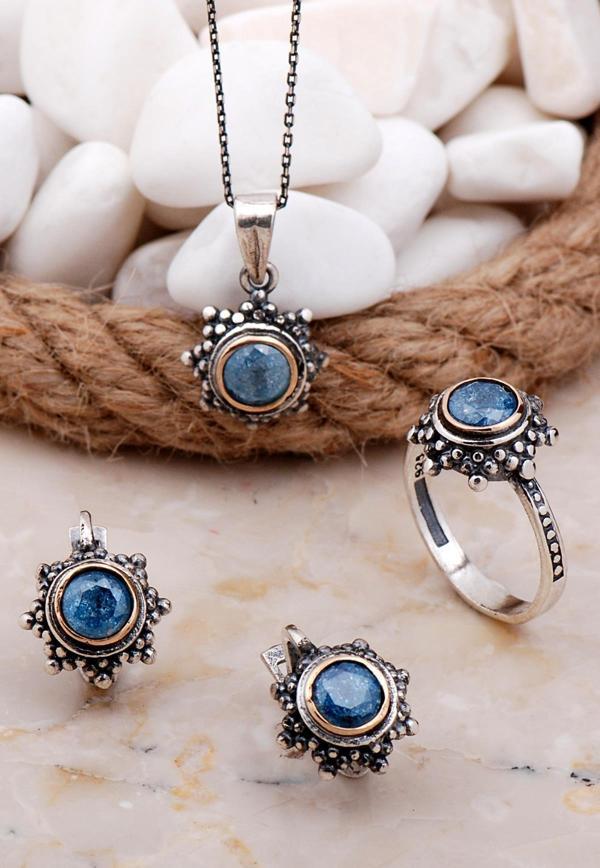 Opal Taşlı Gümüş Set 2568 - Image 1