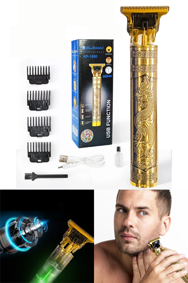 Traş Makinesı Metal Gövdeli T-bıçak Saç Ense Sakal Traş Makinesı - Image 1