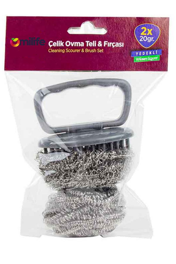 Çelik Ovma Teli Ovma Fırçası 2x20 gr. - Image 1
