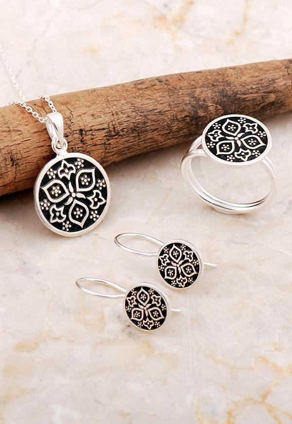 Anadolu Motifli Elişi Gümüş Set 2813 - Image 1