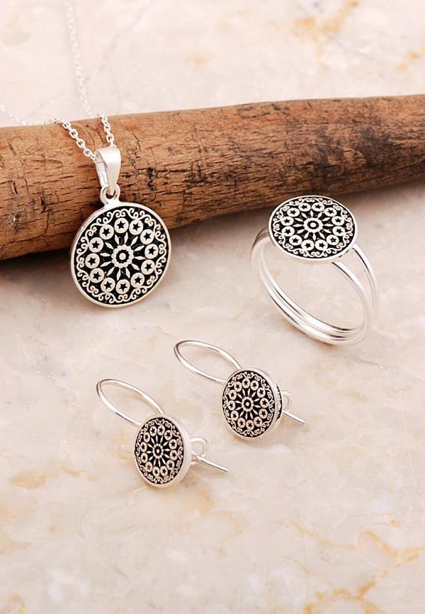 Anadolu Motifli Elişi Gümüş Set 2820 - Image 1