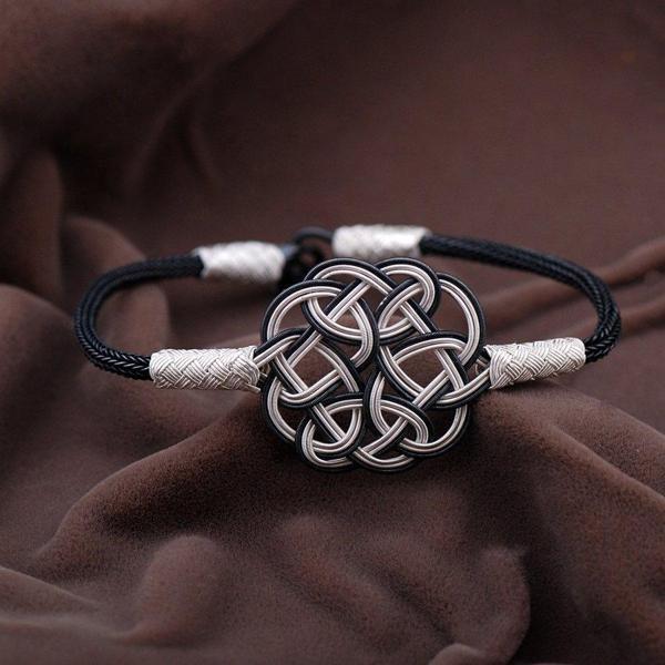 Kazaziye El Sarması Oksitli Gümüş Bileklik 2092 - Image 1