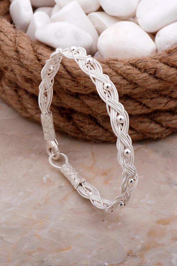 Kazaziye Elişi Toplu Gümüş Bileklik 4141 - Image 1