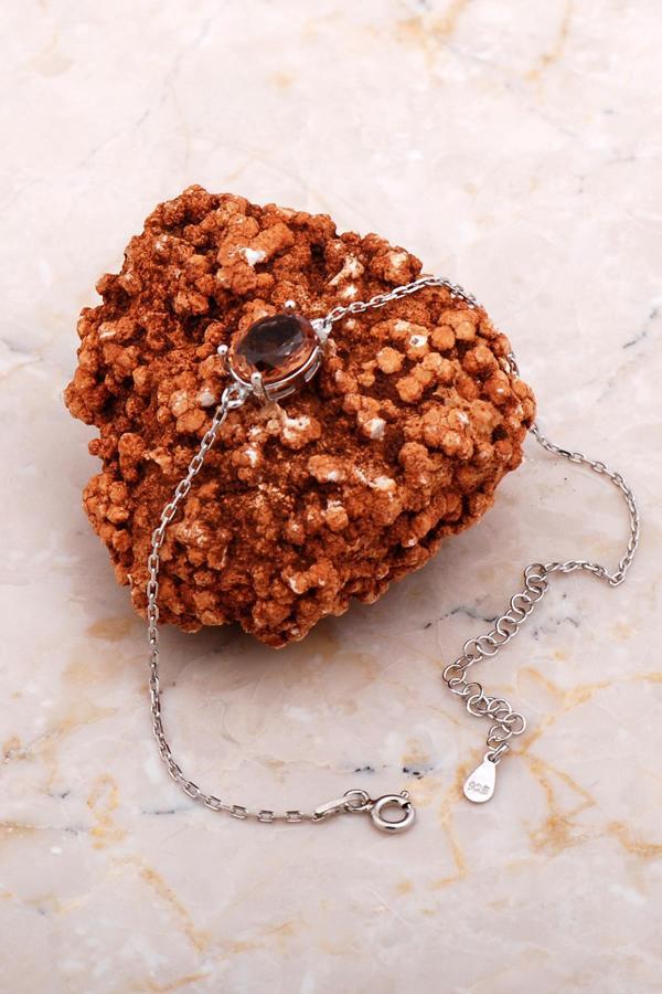 Renk Değiştiren Sultan Taşlı Rodyumlu Gümüş Bileklik 4177 - Image 1