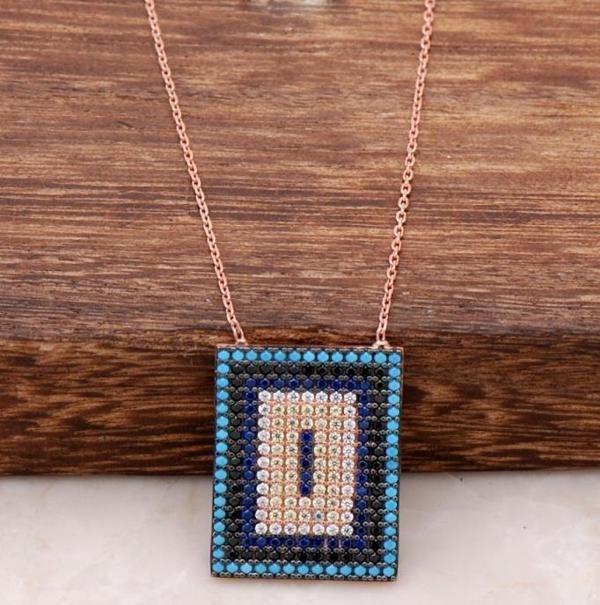 Rose Gümüş Nazar Kolye 1465 - Image 1