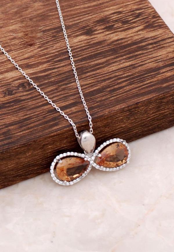 Renk Değiştiren Sultan Taşlı Gümüş Kolye 2103 - Image 1