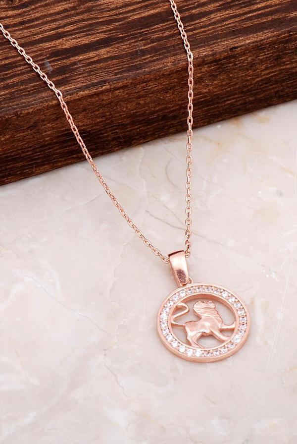 Asla Burcu Rose Gümüş Kolye 6679 - Image 1