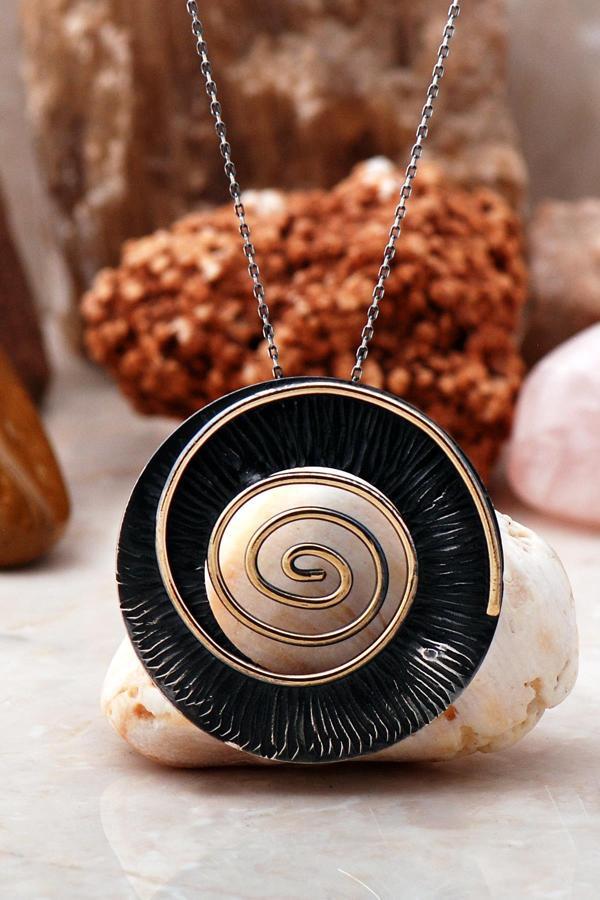 Hayal Tasarım Gümüş Elişi Kolye 6304 - Image 1