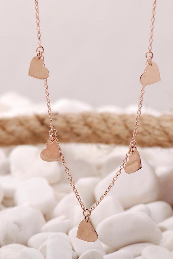 Kalpli Rose Gümüş Kolye 7463 - Image 1