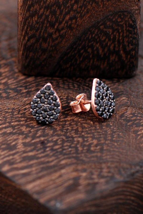 Su Damlası Rose Gümüş Küpe 2419 - Image 1