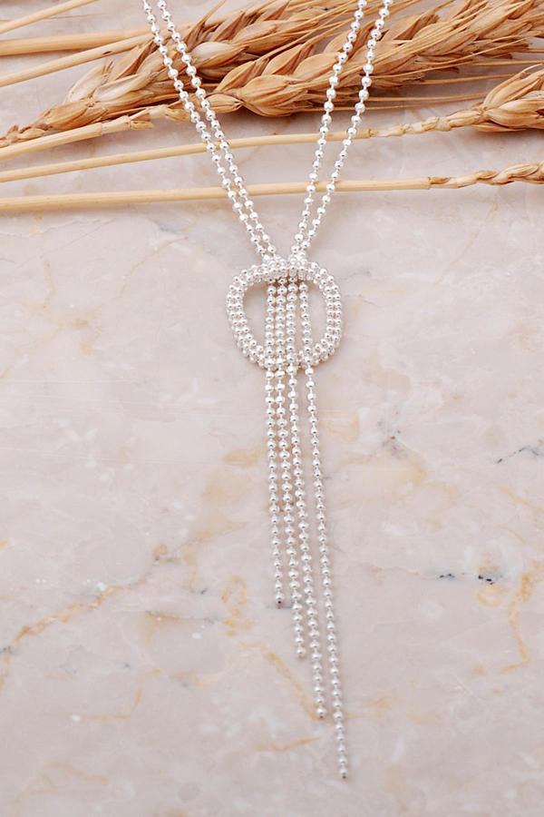 Sallantılı Tasarım İtalyan Gümüş Kolye 7643 - Image 1