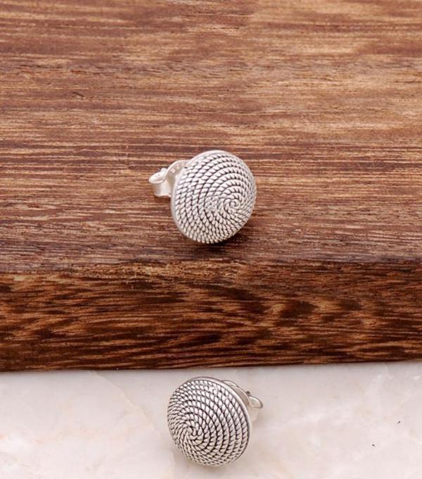 Tel Burma Telkari El Yapımı Gümüş Mini Küpe 487 - Image 1