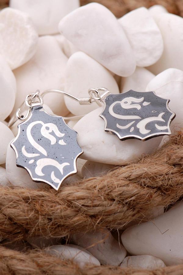 Savat İşçiliği Laleli Gümüş Küpe 22 - Image 1