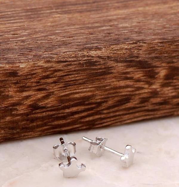 Kraliçe Tacı Elişi Tasarım Gümüş Küpe 3834 - Image 1