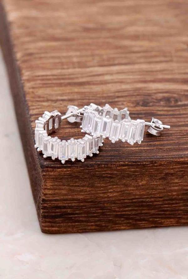 BAGET ZİGZAG GÜMÜŞ KÜPE 1406 - Image 1