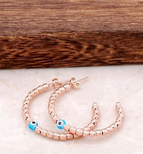 Dorissa Ros Gümüş Halka Küpe 1874 - Image 1