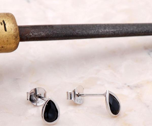 Damla Onix Taşlı Gümüş Küpe 5021 - Image 1