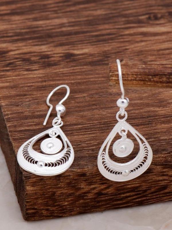 Telkari Tasarım Gümüş Küpe 4633 - Image 1