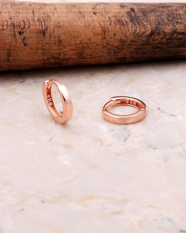 Rose Gümüş 12 Mm Halka Küpe 5145 - Image 1