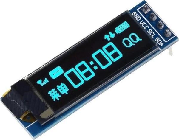 128x32 Oled Lcd Ekran 0.91 Inch - Mavi (Arduino Uyumlu) - Image 1