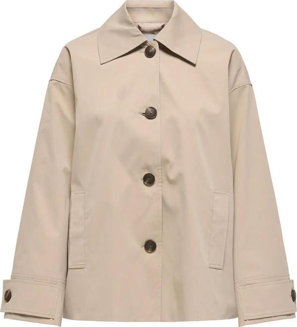 Only Kadın Onleja Ayarlanabilir Manşetli Düğmeli Kısa Ceket 15336404 Bej - Image 1