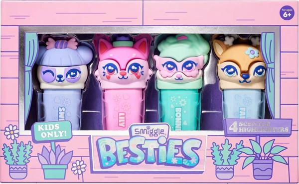 Smiggle - Besties Fosforlu Highlighter Kalem Paketi X4 - Image 1