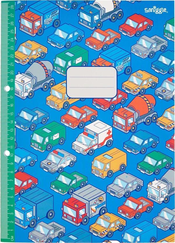 Smiggle - Cetvelli Çizgili 64 Sayfa A4 Defter - Image 1