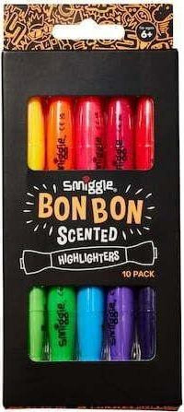 Smiggle - Bon Bon Şeker Kokulu Fosforlu Kalem Paketi X10 - Image 1