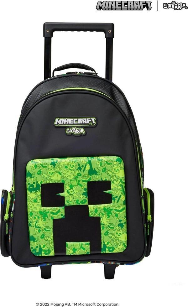 Smiggle - Minecraft Çekçekli Işıklı Tekerlekli Çanta - Image 1