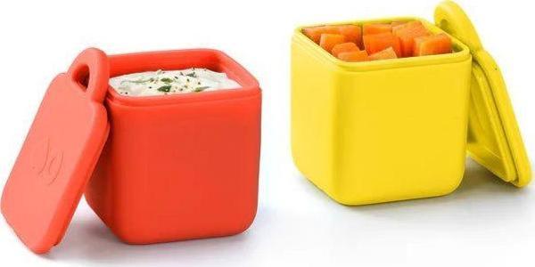 OmieBox Bento Kutusu İç Bölme Kapları 2li Kırmızı ve Sarı - Image 1