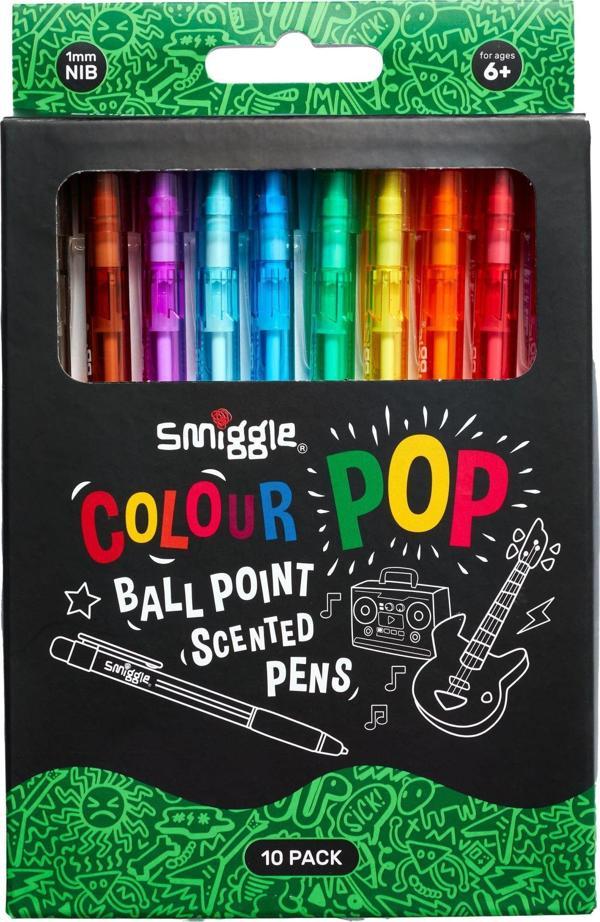 Smiggle - Renkli Pop Tükenmez Kokulu Kalemler X10 - Image 1