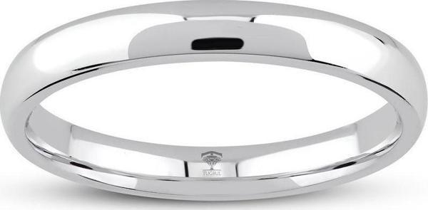 Tuğrul Kuyumculuk 925 Ayar Gümüş Klasik Düz Bombeli Alyans- 3 Mm - Image 1