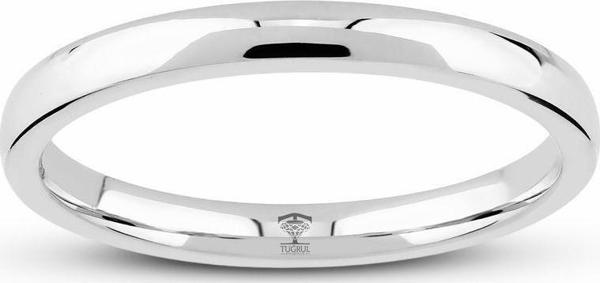 Tuğrul Kuyumculuk 925 Ayar Gümüş Klasik Düz Bombeli Alyans- 2 Mm - Image 1