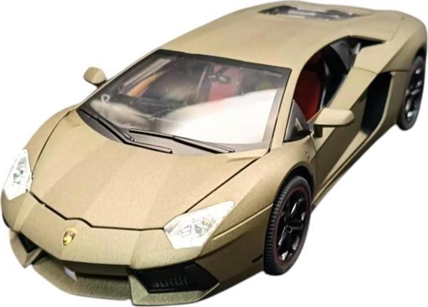 Farbu Metal Model Araba Lamborghini 5515,1:18 Ölçekli Kapılar Bagaj Kaput Açılır Sesli Işıklı Lamborghini YEŞİL - Image 1