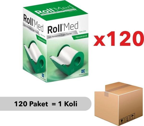 Roll Med Kağıt Flaster 5cm x 5m Kesicili - 120 Adet - Image 1
