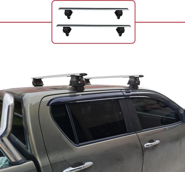 Toyota Hilux (AN130) 2015 ve Sonrası ile uyumlu ACE-4 Ara Atkı Tavan Barı GRİ - Image 1