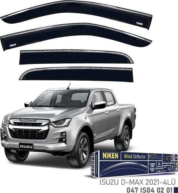 Niken Isuzu D-Max 2021- Kromlu Cam Rüzgarlığı 4 LÜ - Image 1