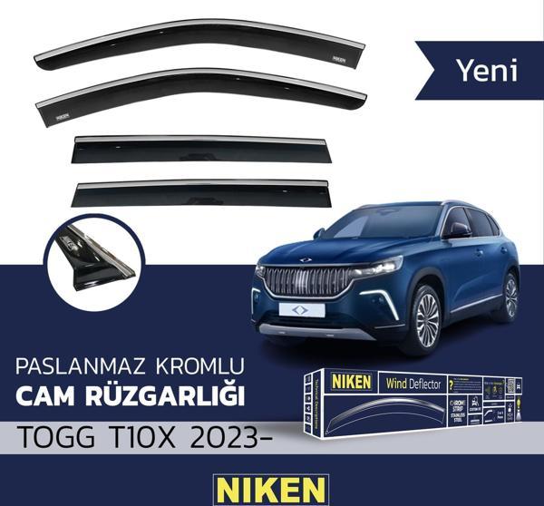 TOGG T10X 2023- KROMLU CAM RÜZGARLIĞI 4LÜ - Image 1