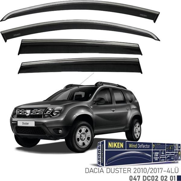 Niken Dacia Duster 2010-2017 Kromlu Cam Rüzgarlığı 4 LÜ - Image 1
