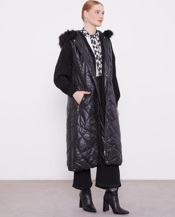 Siyah Kapitone Şişme Yelek - Image 1