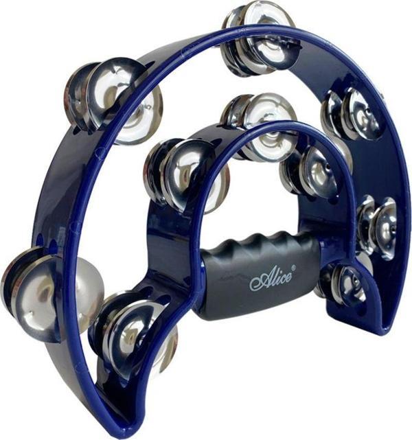 Alice Atb002 Tef Mavi Renk Çift Yarım Daire Formlu, 20 Çift Zilli Ergonomik Saplı - Image 1