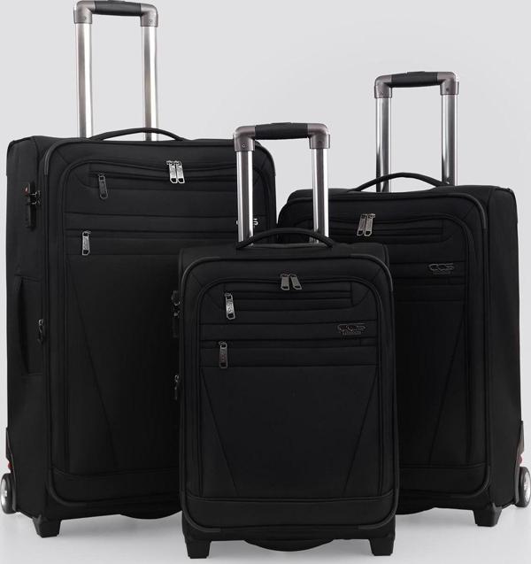 Ççs 2 Tekerleki Kaliteli Kumaş Valiz CCS-710 Siyah - Image 1