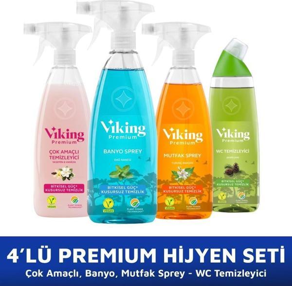 Premium 4'lü (Çok Amaçlı, Banyo, Mutfak, WC) Paket 750 ml x 4 Adet - Image 1