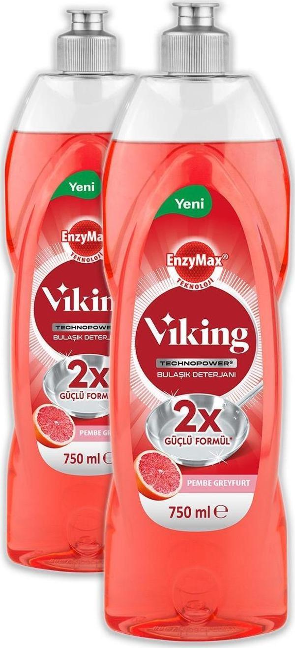 TECHNOPOWER Bulaşık Deterjanı Pembe Greyfurt 750 ml 2 Adet - Image 1