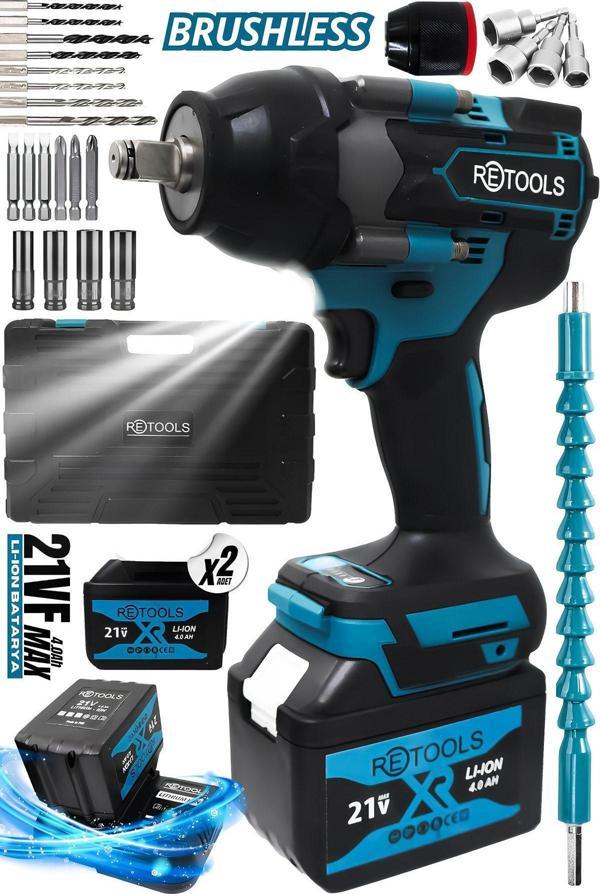 Retools 800 Nm Torklu Somun Sıkma 15 Pilli Mavi - Image 1