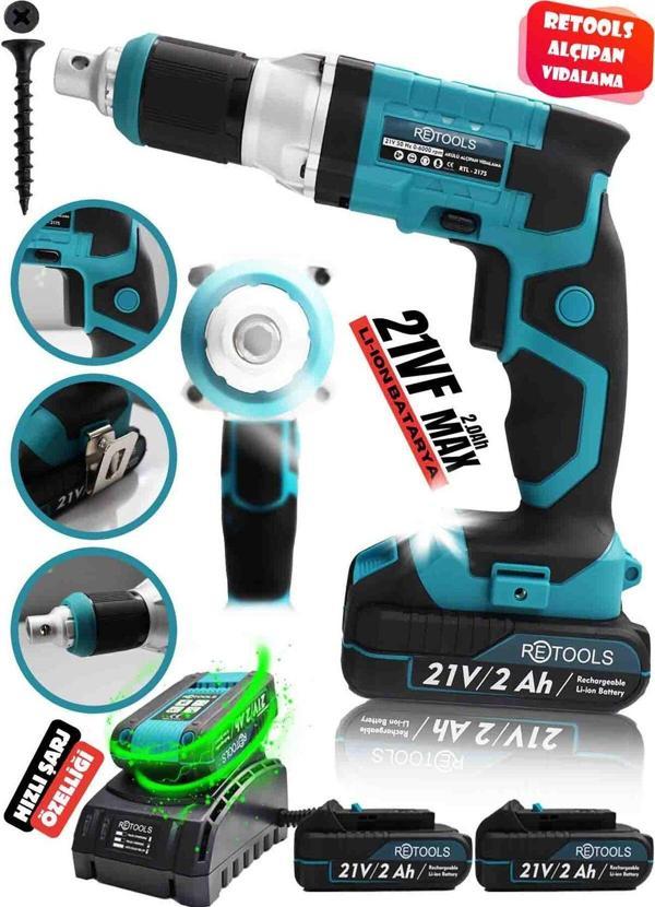 Retools Şarjlı Alçıpan Vidalama Mavi - Image 1