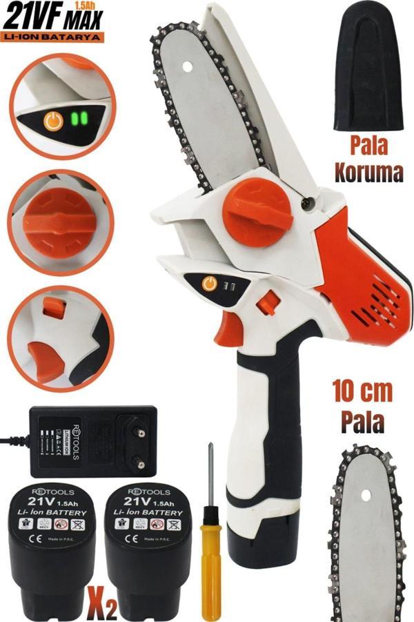 Retools Şarjlı Dal Budama Testeresi Armut Bataryalı Model - Image 1