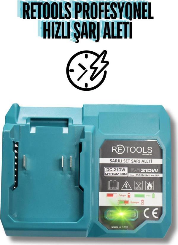 Retools Ultra Hızlı Şarj Cihazı Mavi - Image 1