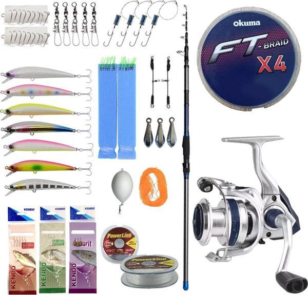 Yek Outdoor Profesyonel Hazır Olta Seti Dam Imax 4.20M 100-250G Surf Kamışı&Okuma ARIA-5000a Painting Silver 1BB Olta Ma - Image 1
